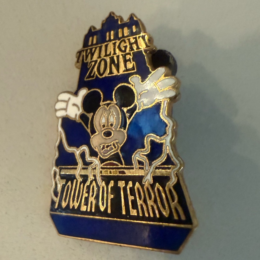 Disney Mickey Mouse Tower of Terror Pin - Blue and Black
